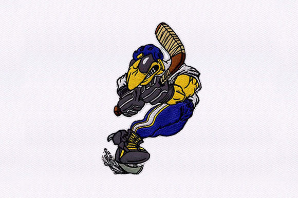 Ice Hockey Bug Player: A Festive Embroidery Review