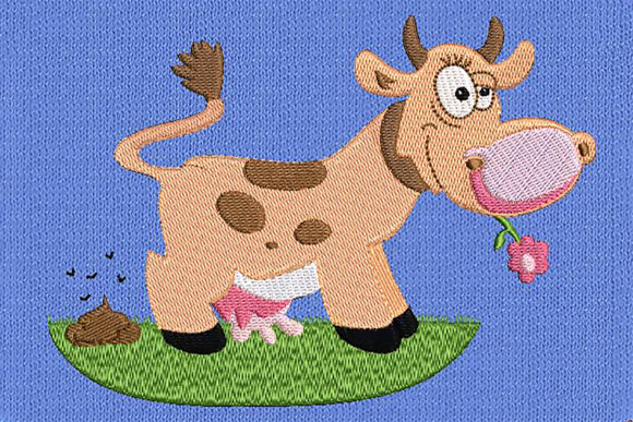 Reviewing Happy Cow Clip-art for Embroidery Projects
